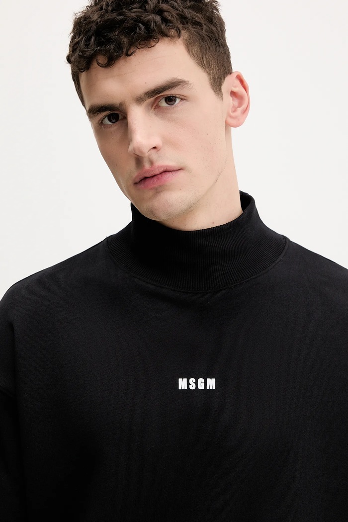 MSGM hanorac de bumbac negru 200MM508.300000