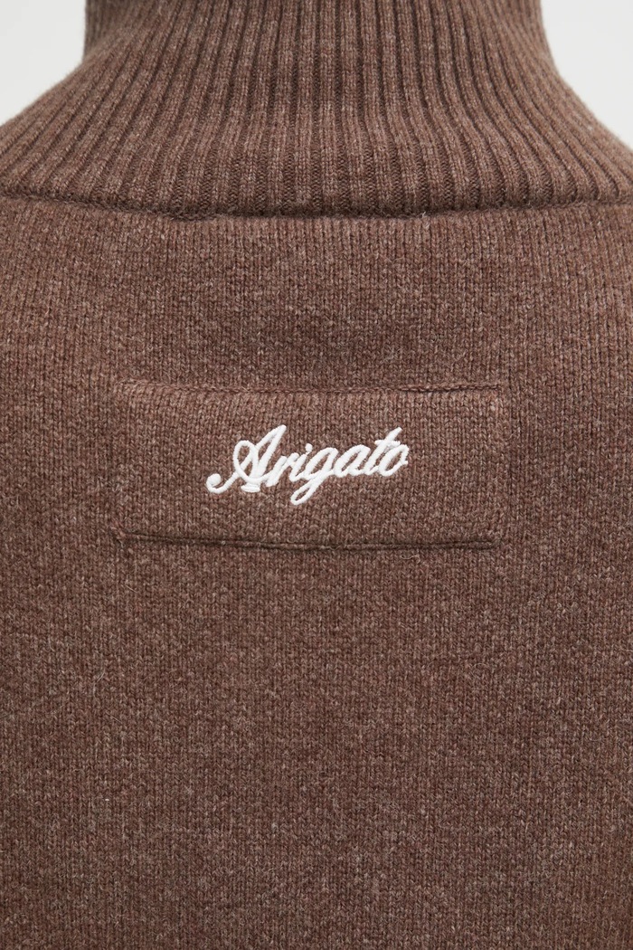 Cardigan with wool blend Core Zip-Up Sweater Axel Arigato A2143005 brown