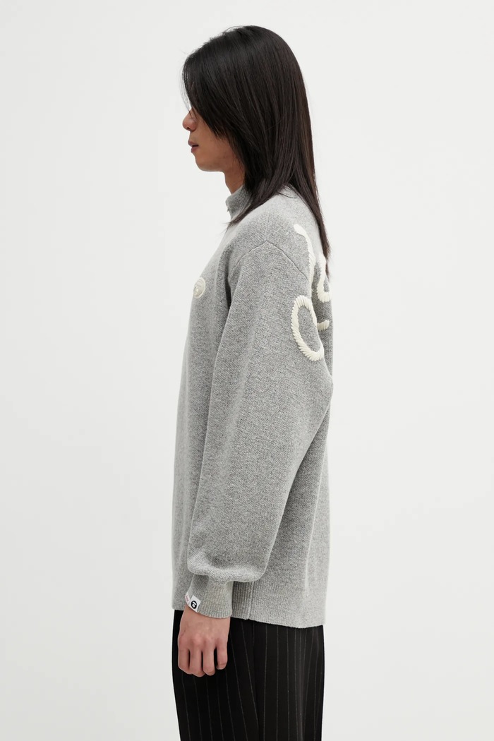 AAPE jumper AAPKNMD303XXP gray AW25