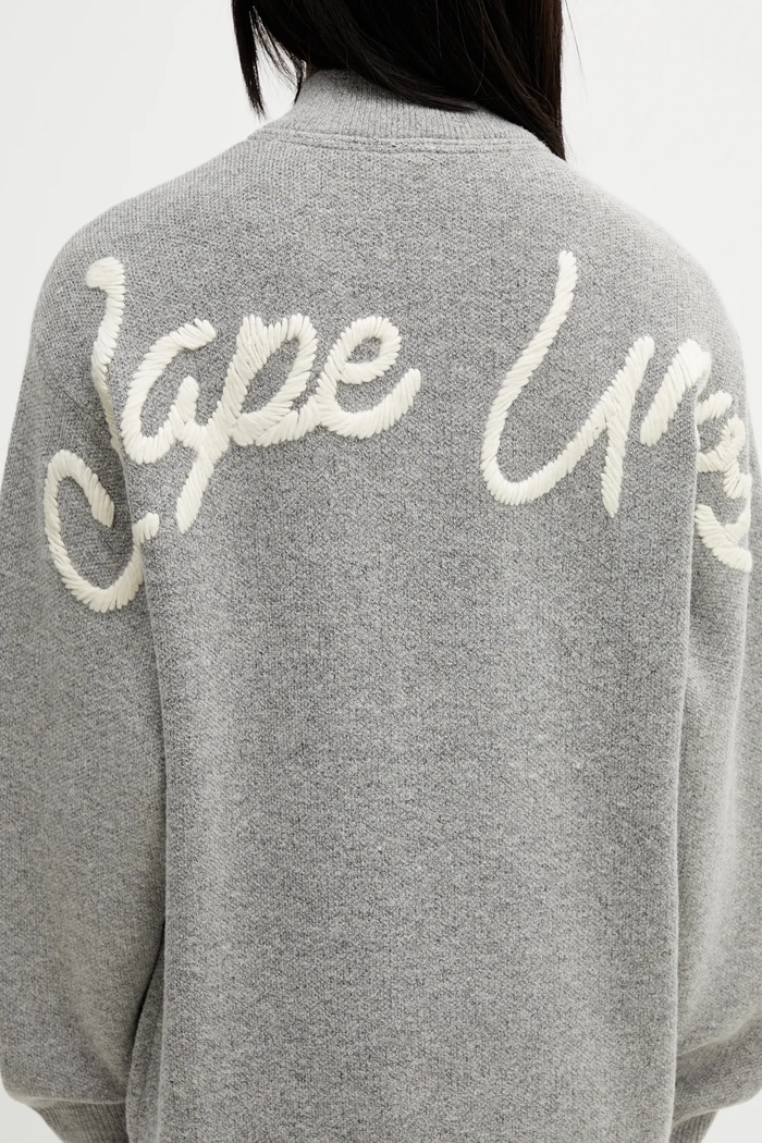 AAPE jumper gray AAPKNMD303XXP