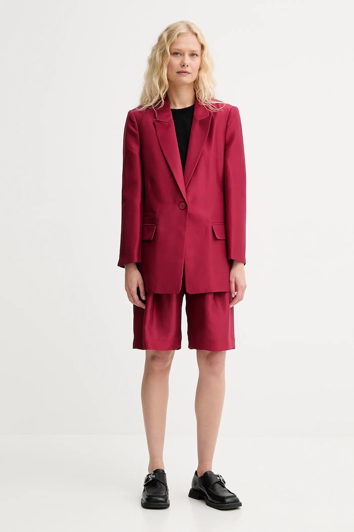 Svilene kratke hlače MUNTHE PEPPI 252143025209 bordo AW25