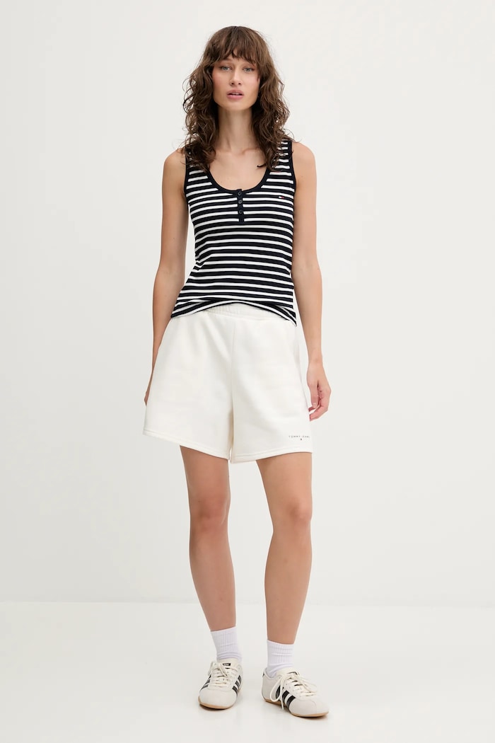 Tommy Jeans pantaloni scurți DW0DW21152 bej AW25