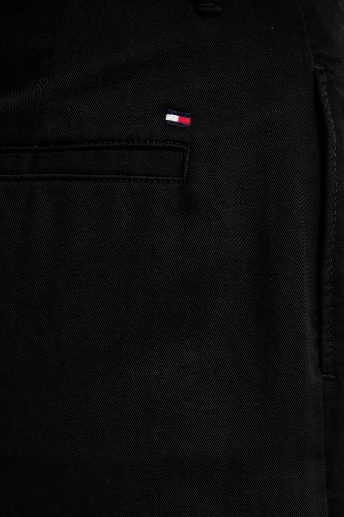 Λινό σορτς Tommy Hilfiger μαύρο WW0WW45784