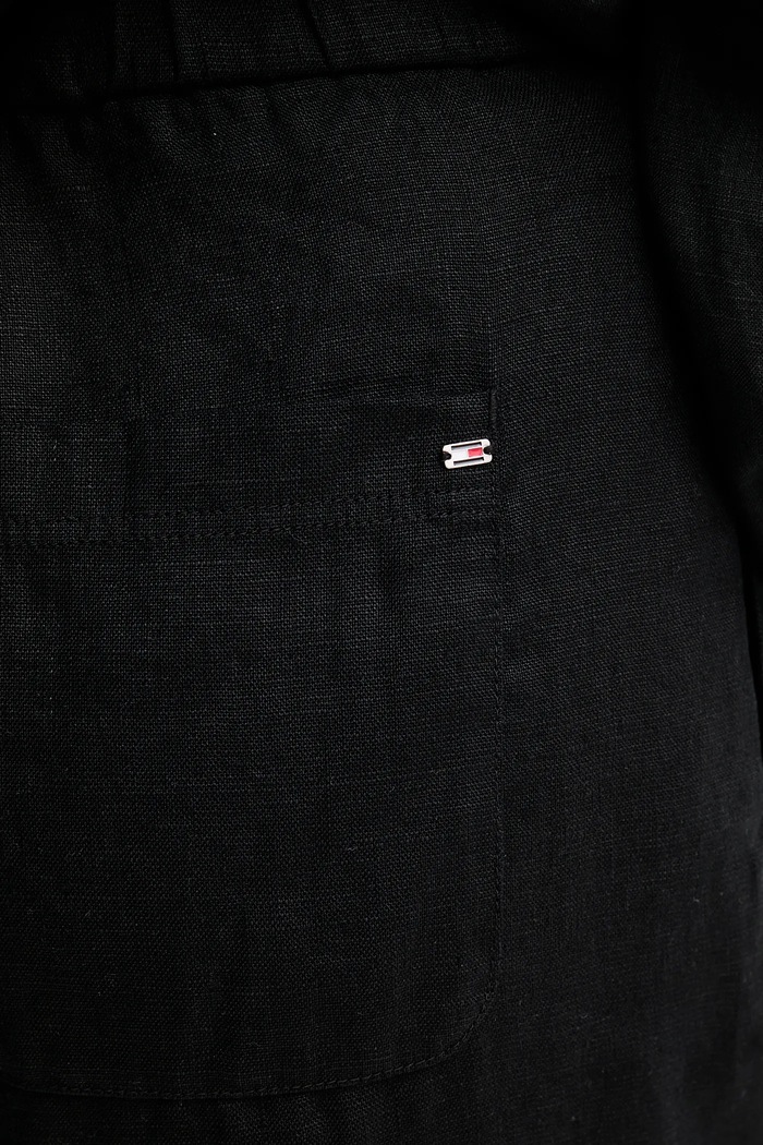Tommy Hilfiger vászon rövidnadrág fekete WW0WW46824