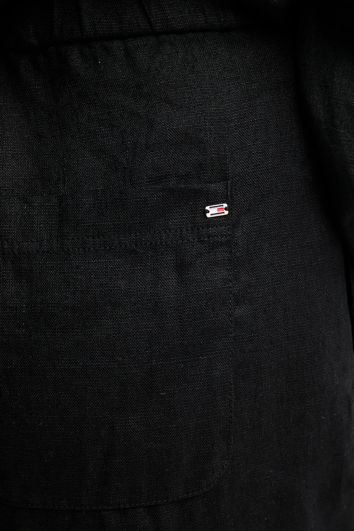 Tommy Hilfiger vászon rövidnadrág fekete WW0WW46824