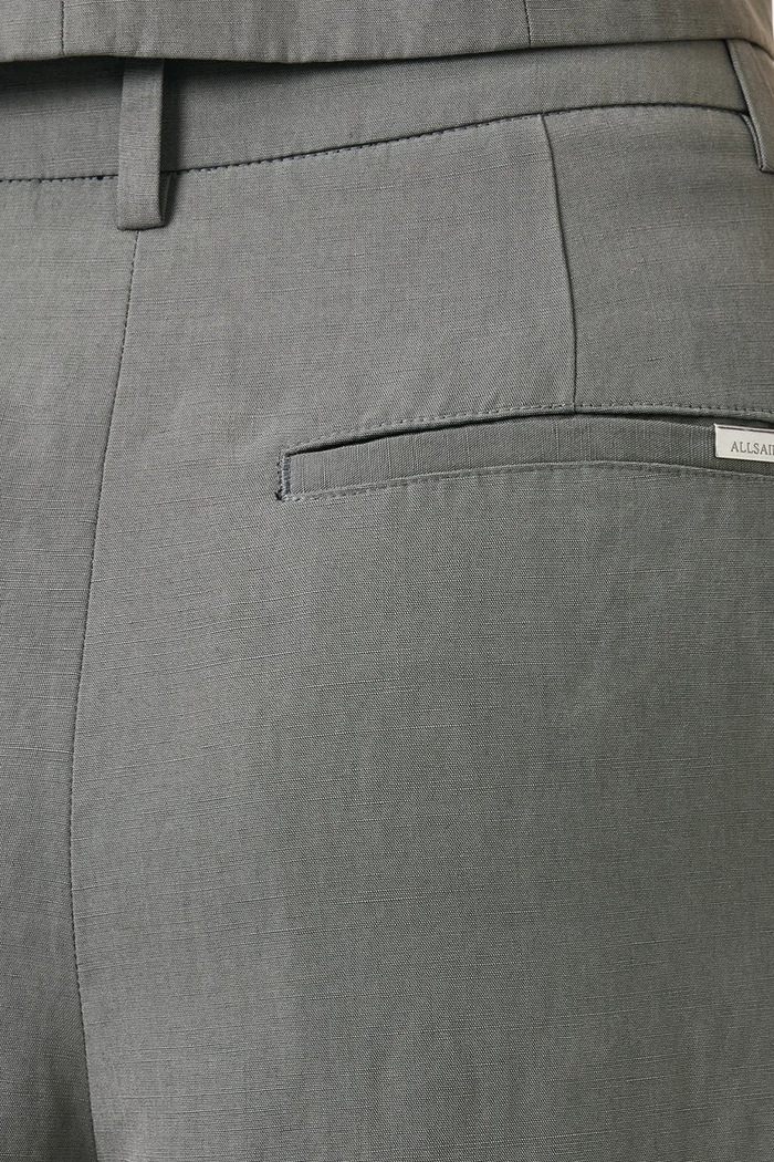 AllSaints szorty z domieszką lnu AVERIE szary W046QC