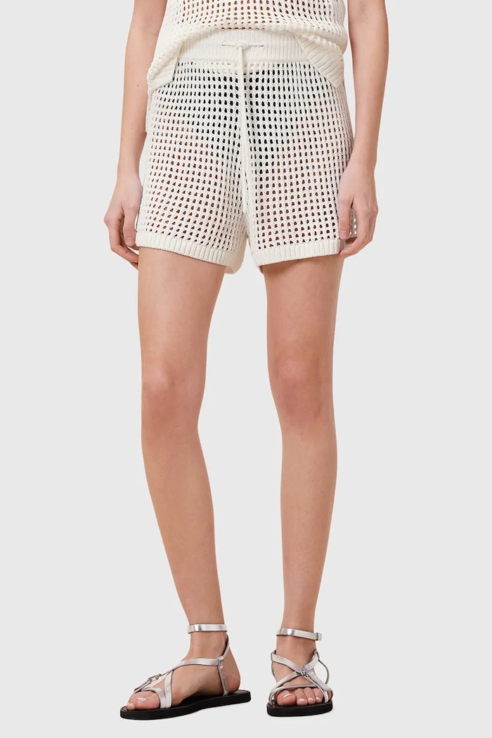 AllSaints szorty PALOMA W076TC biały AW25