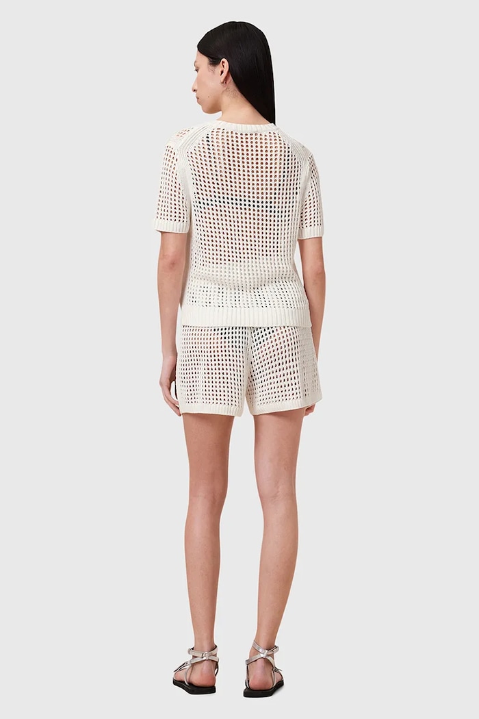 AllSaints szorty PALOMA W076TC biały
