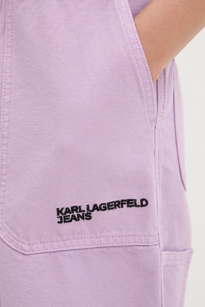 Karl Lagerfeld Jeans szorty jeansowe fioletowy A3W10127