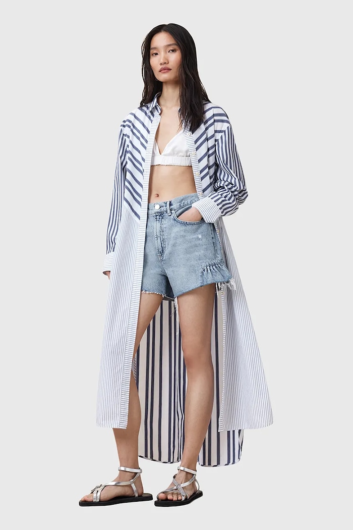 Βαμβακερό σορτσάκι AllSaints ELIANA W062EC