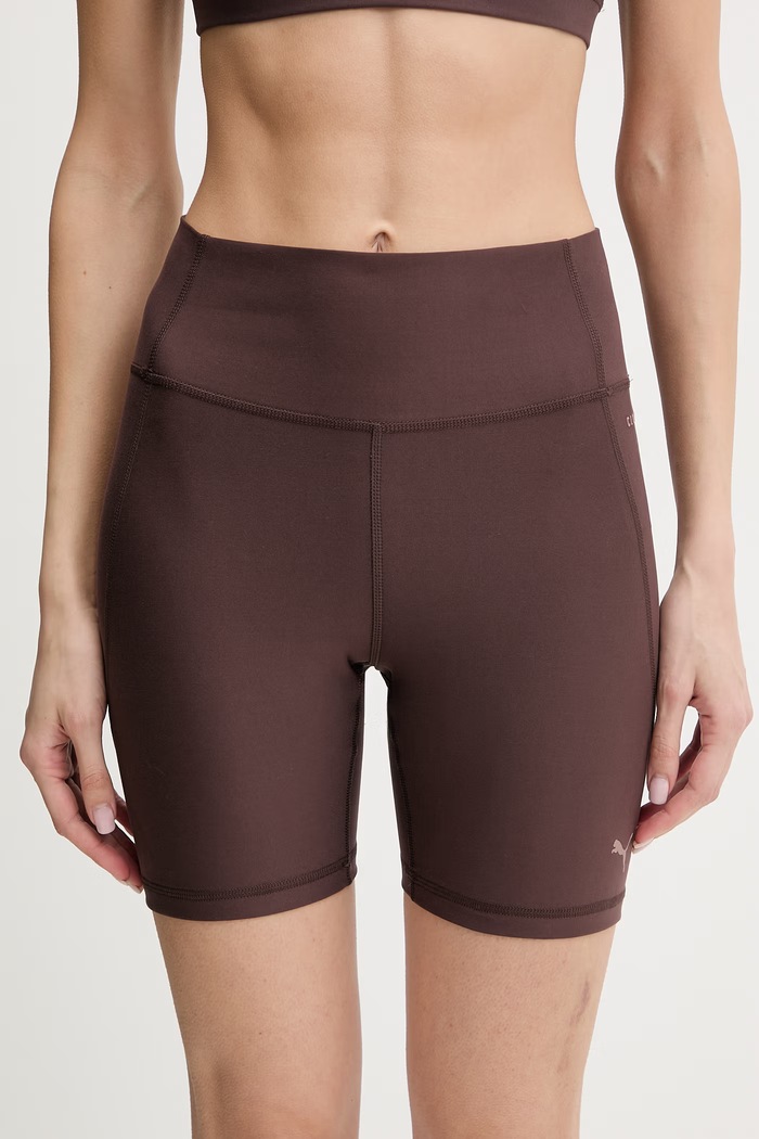 Puma szorty treningowe z elastanem brązowy 527454