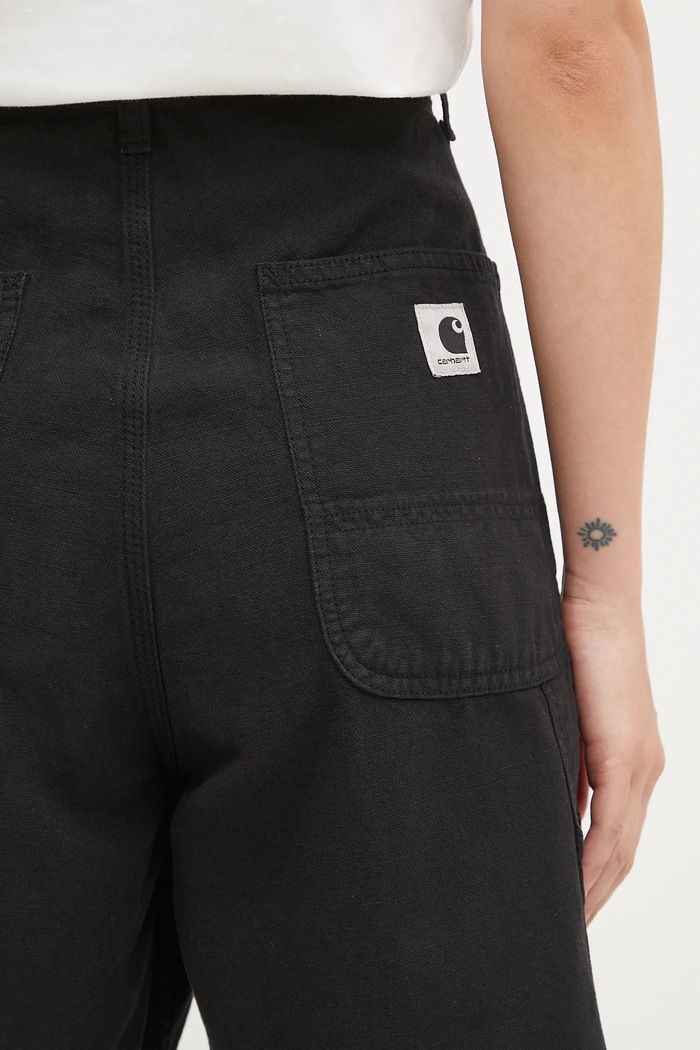 Λινό σορτς Carhartt WIP W' Branford Double Knee μαύρο I035574.89GD