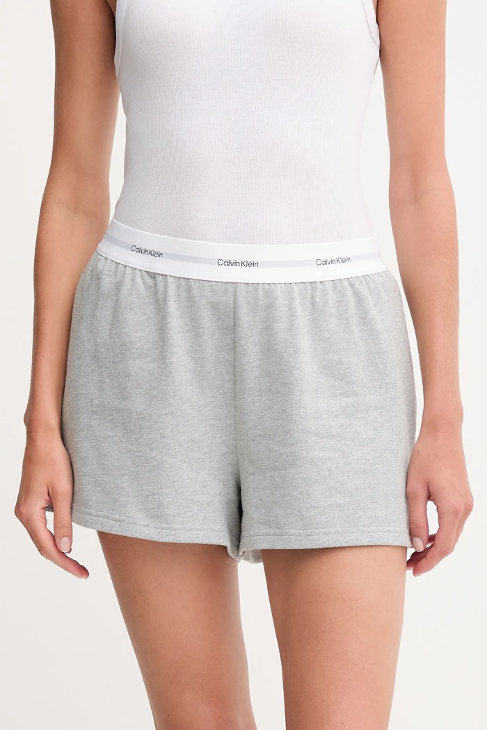 Calvin Klein Underwear szorty lounge damskie bawełniane dzianina szary LV00QS7517