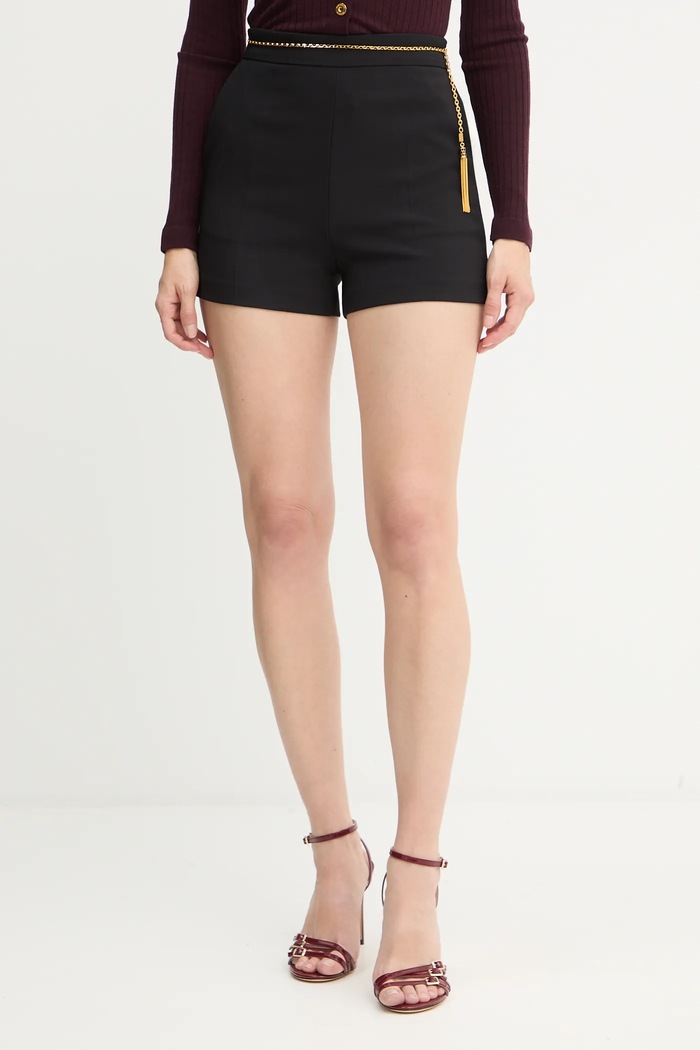 Elisabetta Franchi pantaloni scurți panza negru SH01757E2