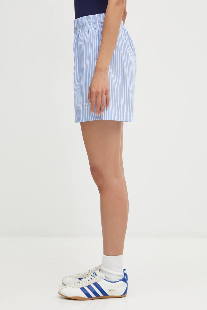 Bavlněné šortky Sporty & Rich Eden Script Poplin SH01260673ST61 modrá AW25