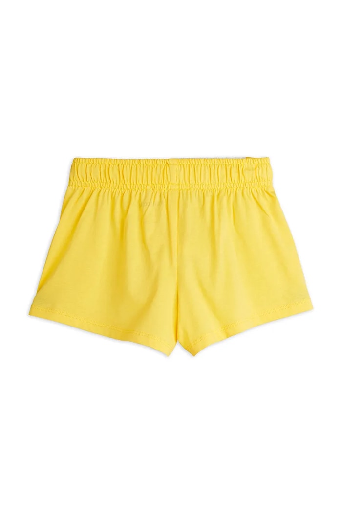 Момче Детски памучен къс панталон Mini Rodini Sun 2563010911 жълт