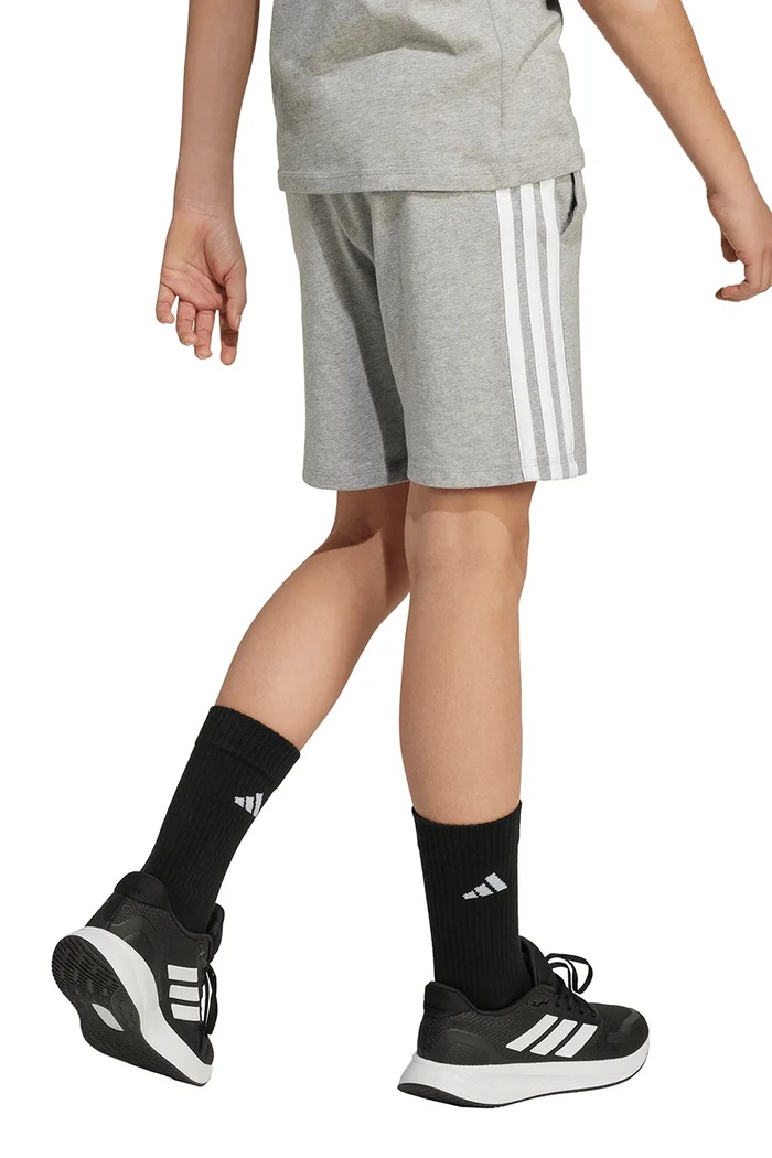 Otroške bombažne kratke hlače adidas siva JY5016