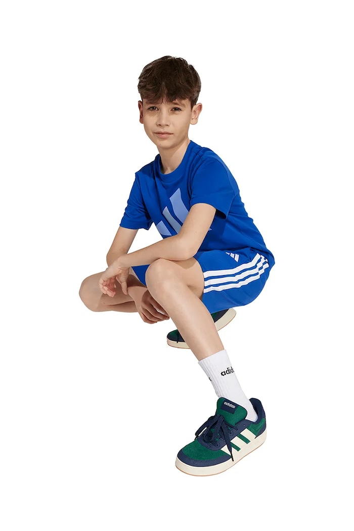 Детски памучен къс панталон adidas JY5017