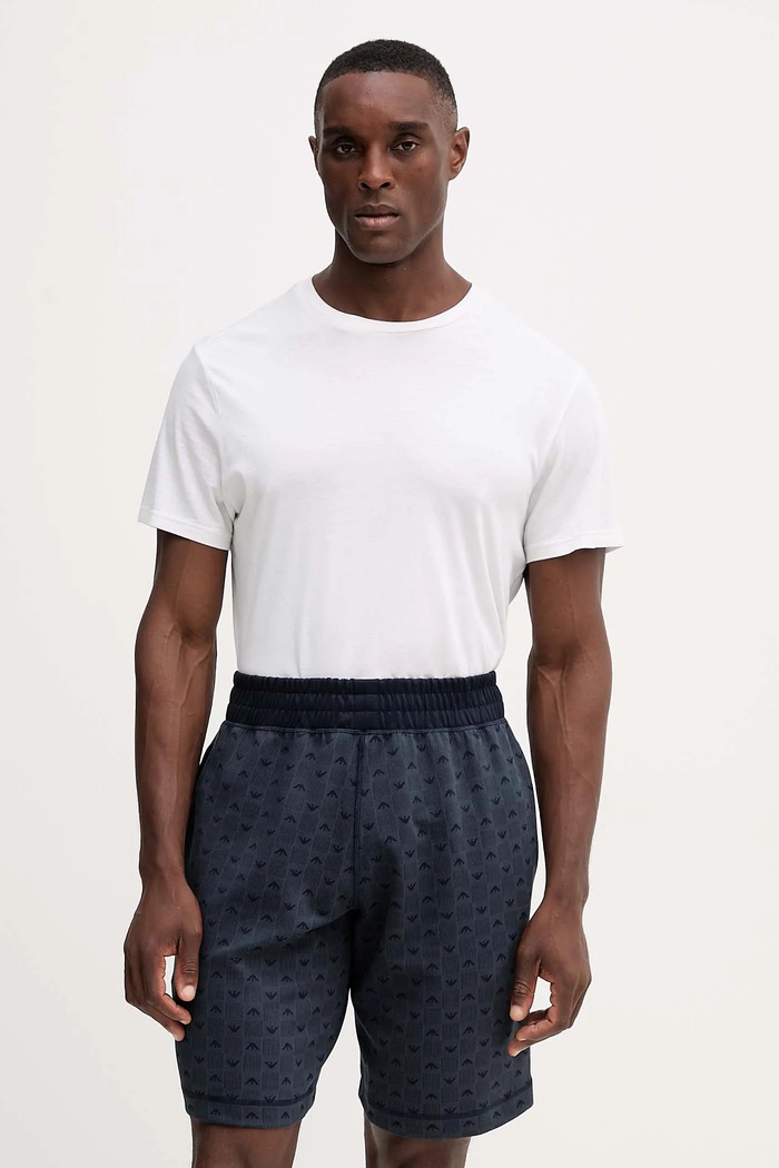 Emporio Armani Underwear szorty lounge dzianina granatowy EM000495.AF14992