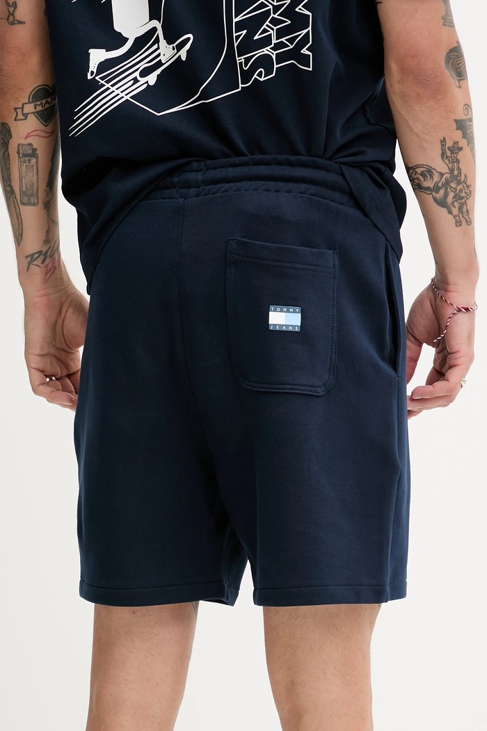 Îmbrăcăminte Tommy Jeans pantaloni scurți din bumbac DM0DM21781 bleumarin