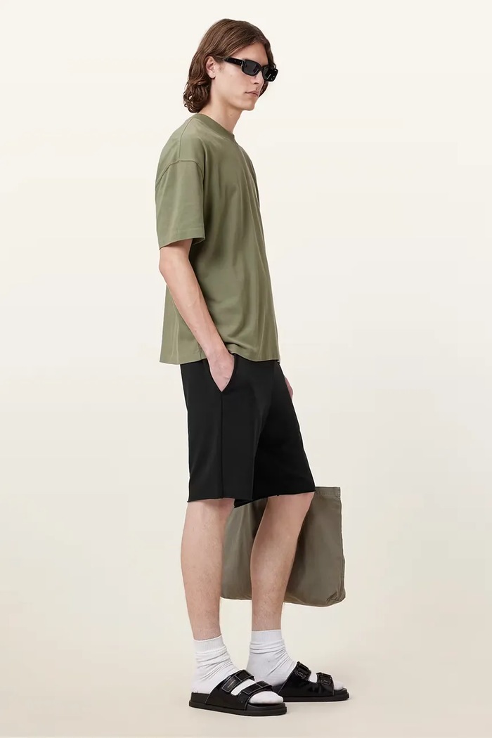 AllSaints σορτς επίσημα Ανδρικά με βαμβάκι HELIX M001TC μαύρο