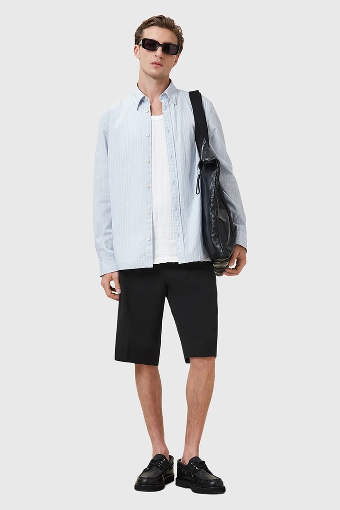 AllSaints pamut rövidnadrág BAY M033QC
