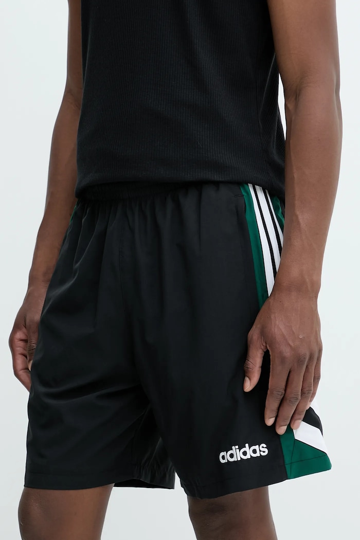 adidas Originals szorty 90S Football Shrt tkanina czarny JX3077