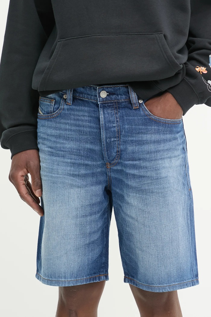 Diesel szorty jeansowe REGULAR-SHORT bawełna niebieski A06430.0DBEL