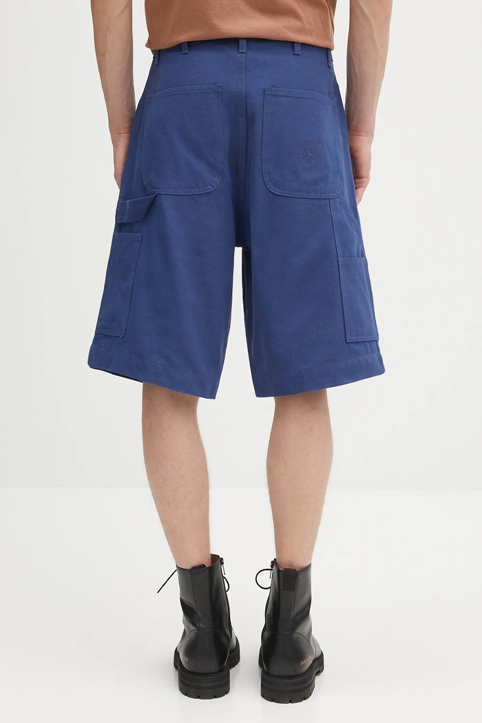 Ρούχα Βαμβακερό σορτσάκι Sky High Farm Work shorts SHF07P021 σκούρο μπλε