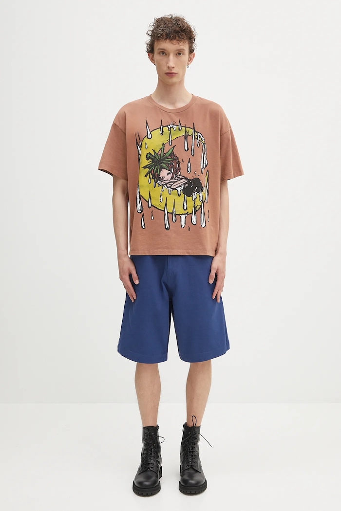 Βαμβακερό σορτσάκι Sky High Farm Work shorts σκούρο μπλε SHF07P021