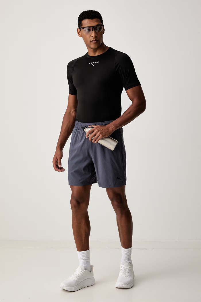 Puma szorty sportowe męskie Woven 525910 szary AW25