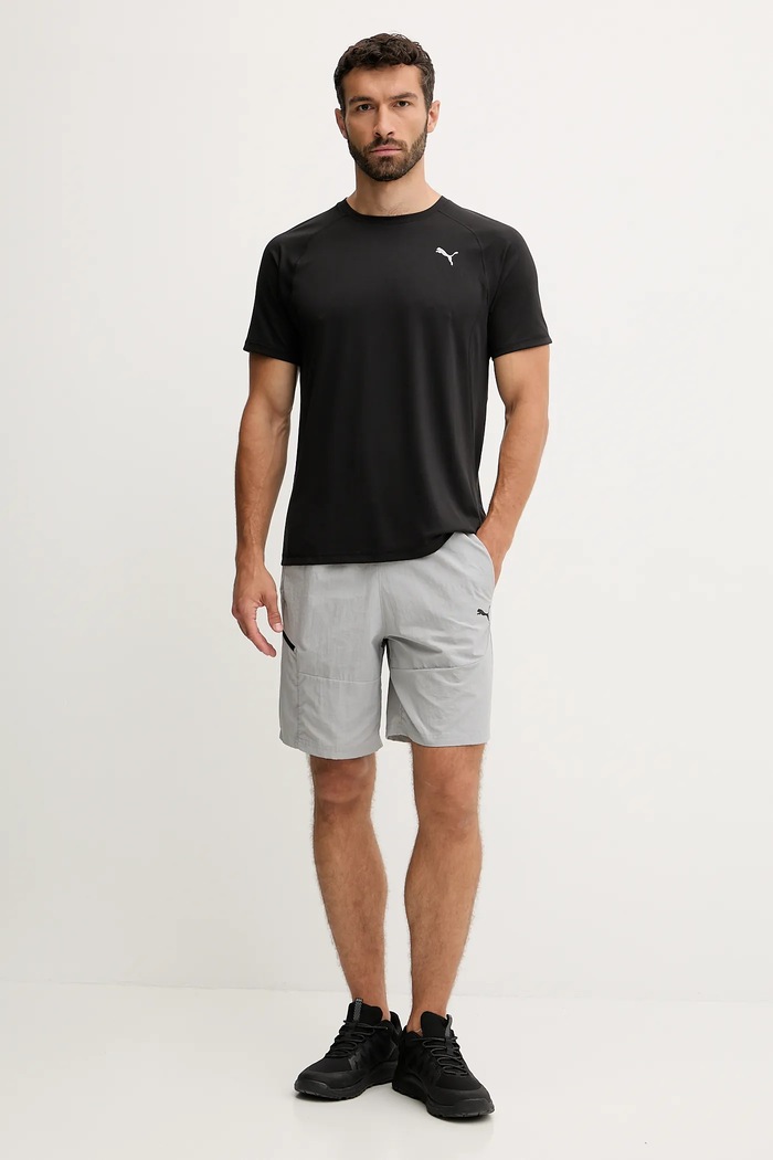 Къс панталон за трениране Puma PUMATECH 688047 сив AW25