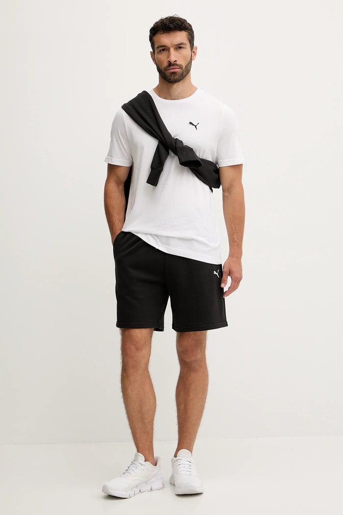 Памучен къс панталон Puma Essential Relaxed 629654 черен