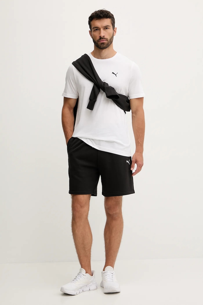 Памучен къс панталон Puma Essential Relaxed 629654 черен