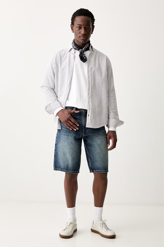 Levi's Szorty męskie jeansowe 469 LOOSE 39434 granatowy AA00