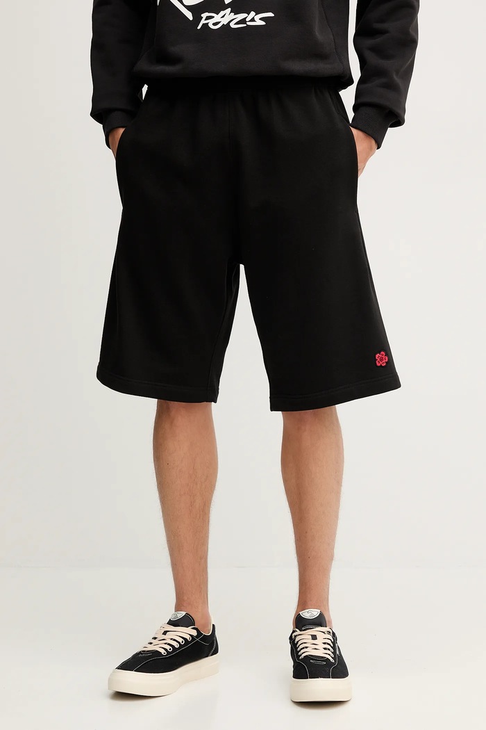 Kenzo Szorty bawełniane czarny FE65PA8264MF