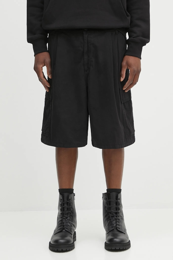 Carhartt WIP cotton shorts Cole Cargo fabric black I035566.89GD