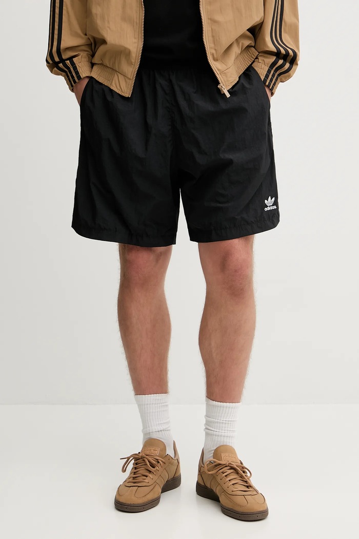 Šortky adidas Originals Essentials látka čierna JX3904