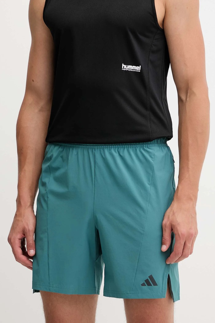 adidas Performance szorty sportowe D4T z elastanem turkusowy JX3169