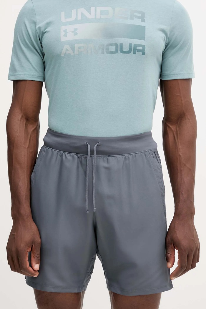 Къс панталон за трениране Under Armour еластичен сив 1376831