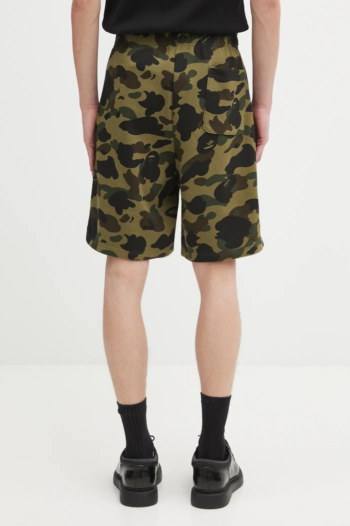 Одяг Бавовняні шорти A Bathing Ape Camo Shark 001SPL301009M зелений