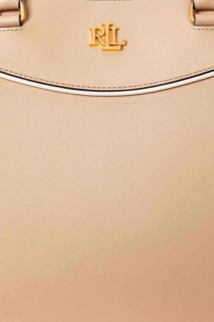 Lauren Ralph Lauren torebka skórzana 431959595 beżowy