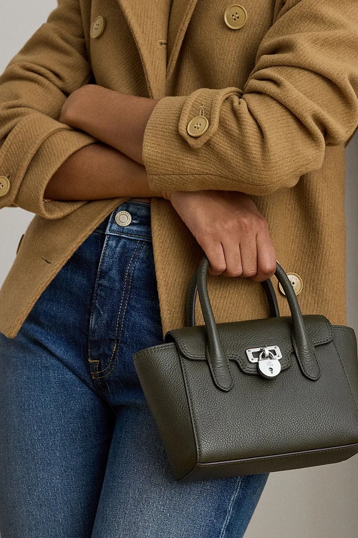 Usnjena torbica Lauren Ralph Lauren 431969349