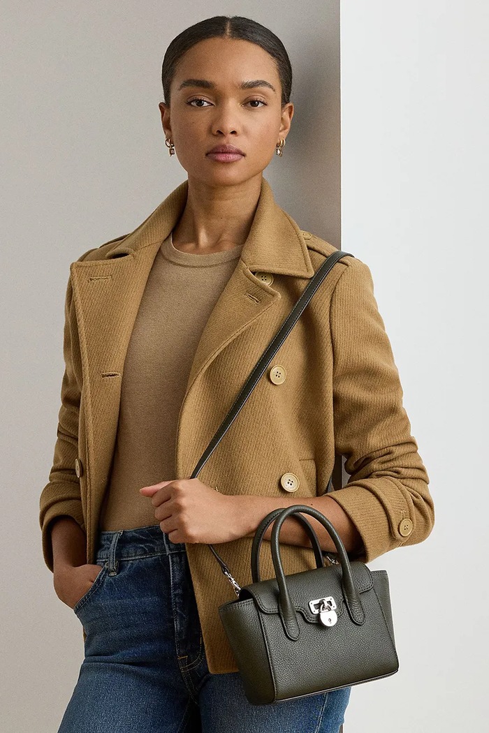 Usnjena torbica Lauren Ralph Lauren 431969349