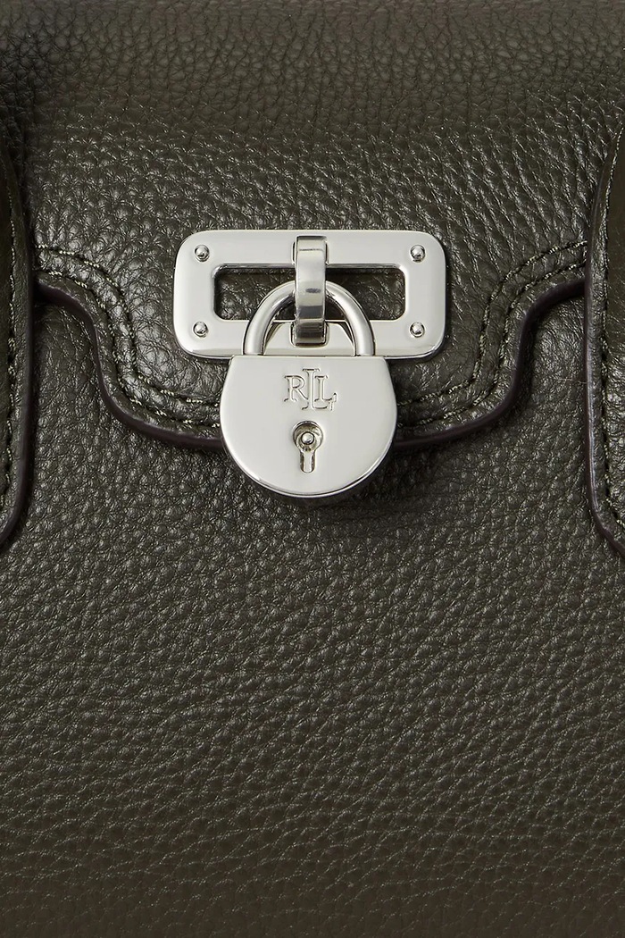 Usnjena torbica Lauren Ralph Lauren 431969349 zelena