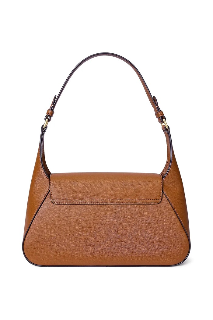 Doplnky Kožená kabelka Lauren Ralph Lauren 431969364 hnedá