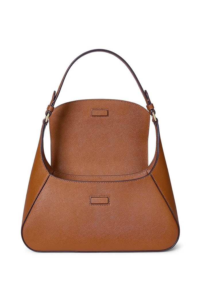Kožená kabelka Lauren Ralph Lauren hnedá 431969364