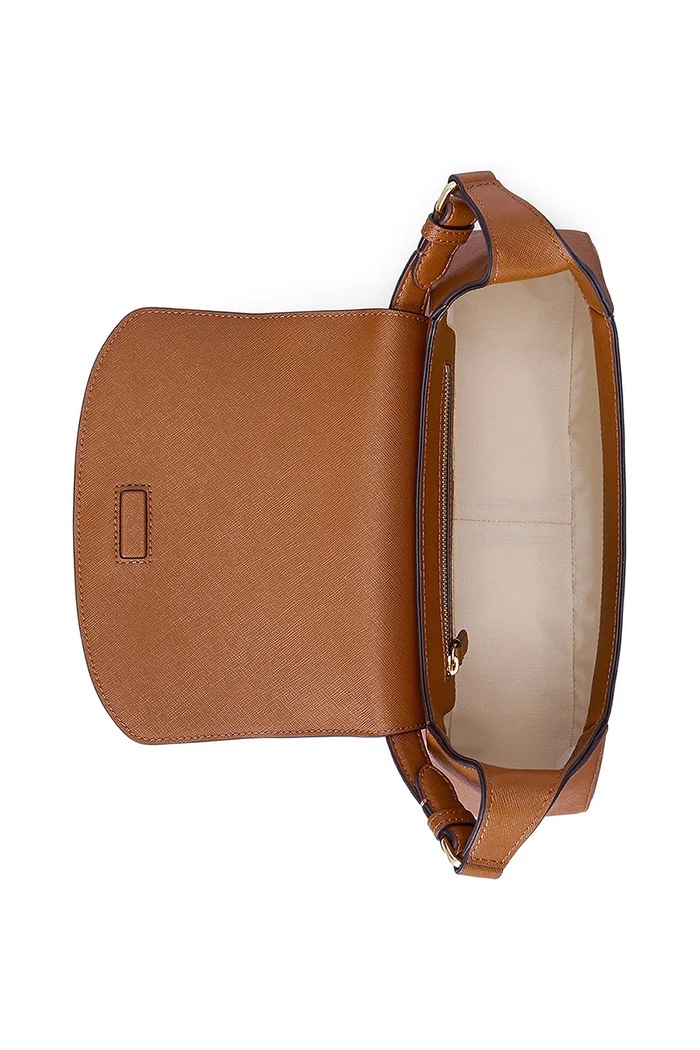 Kožená kabelka Lauren Ralph Lauren 431969364 hnedá