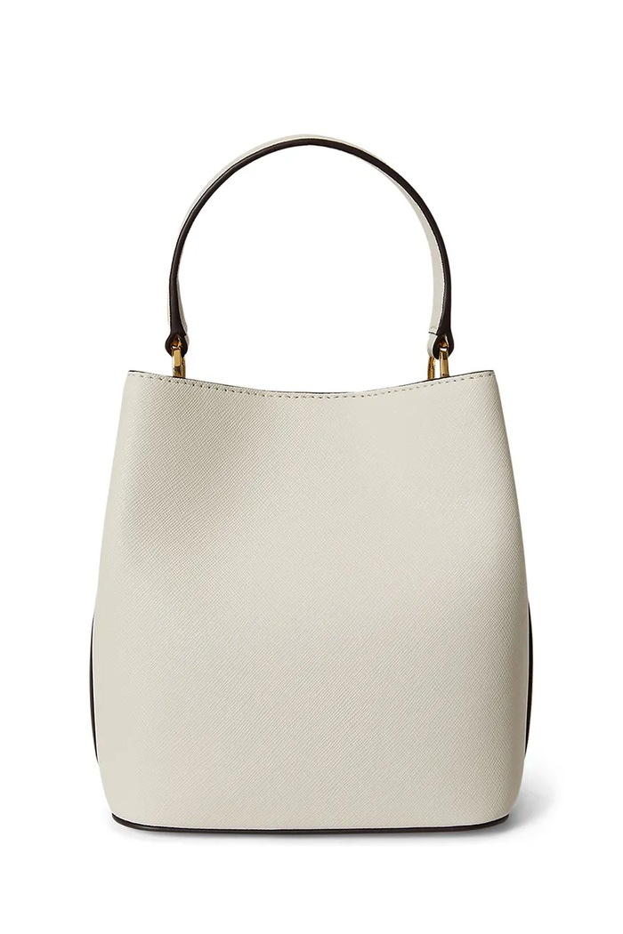 Lauren Ralph Lauren torebka worek damska skórzana 431969365 beżowy SS26