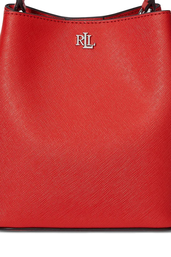 Lauren Ralph Lauren γυναικεία δερμάτινη τσάντα πουγκί 431969365 πορτοκαλί